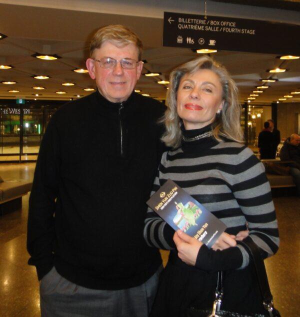 Larry Kennedy and Margarita Sorokina at the Shen Yun Performing Arts performance at the National Arts Centre in Ottawa on March 17, 2023. (Dongyu Teng/The Epoch Times)