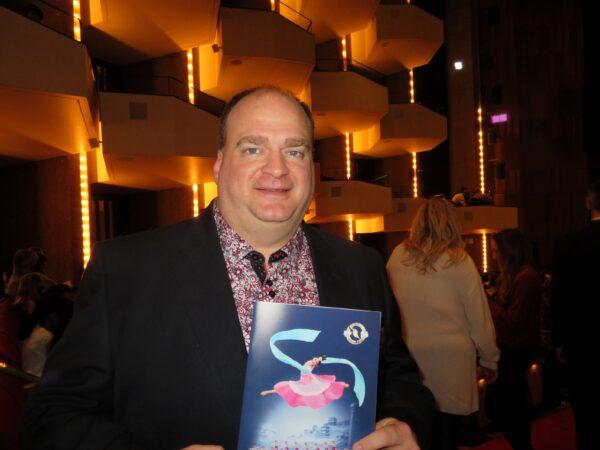 Paul Charbonneau at the Shen Yun Performing Arts performance at the National Arts Centre in Ottawa on March 17, 2023. (Donna Ho/The Epoch Times)