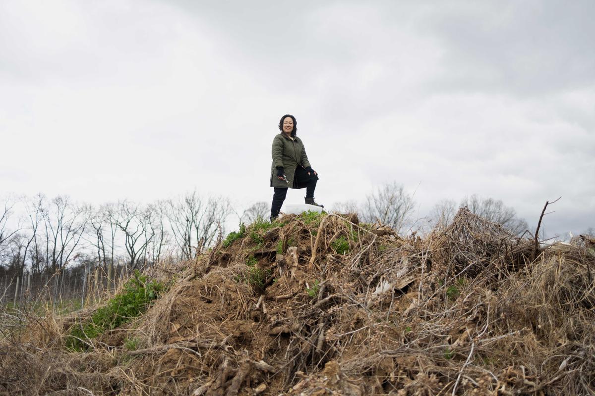 Tama Matsuoka Wong on a foraging trip in Pennsylvania. (Hannah Beier)