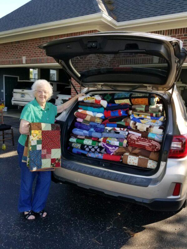 Shirley makes quilts for the whole family. (Courtesy of Judy Walters)