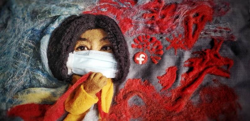 “I want to say something…,” a wool-felting artwork created by Lei Hsiao-Chen. (Courtesy of <a href="https://www.facebook.com/baobaohandmade/">Lei Hsiao-Chen</a>)