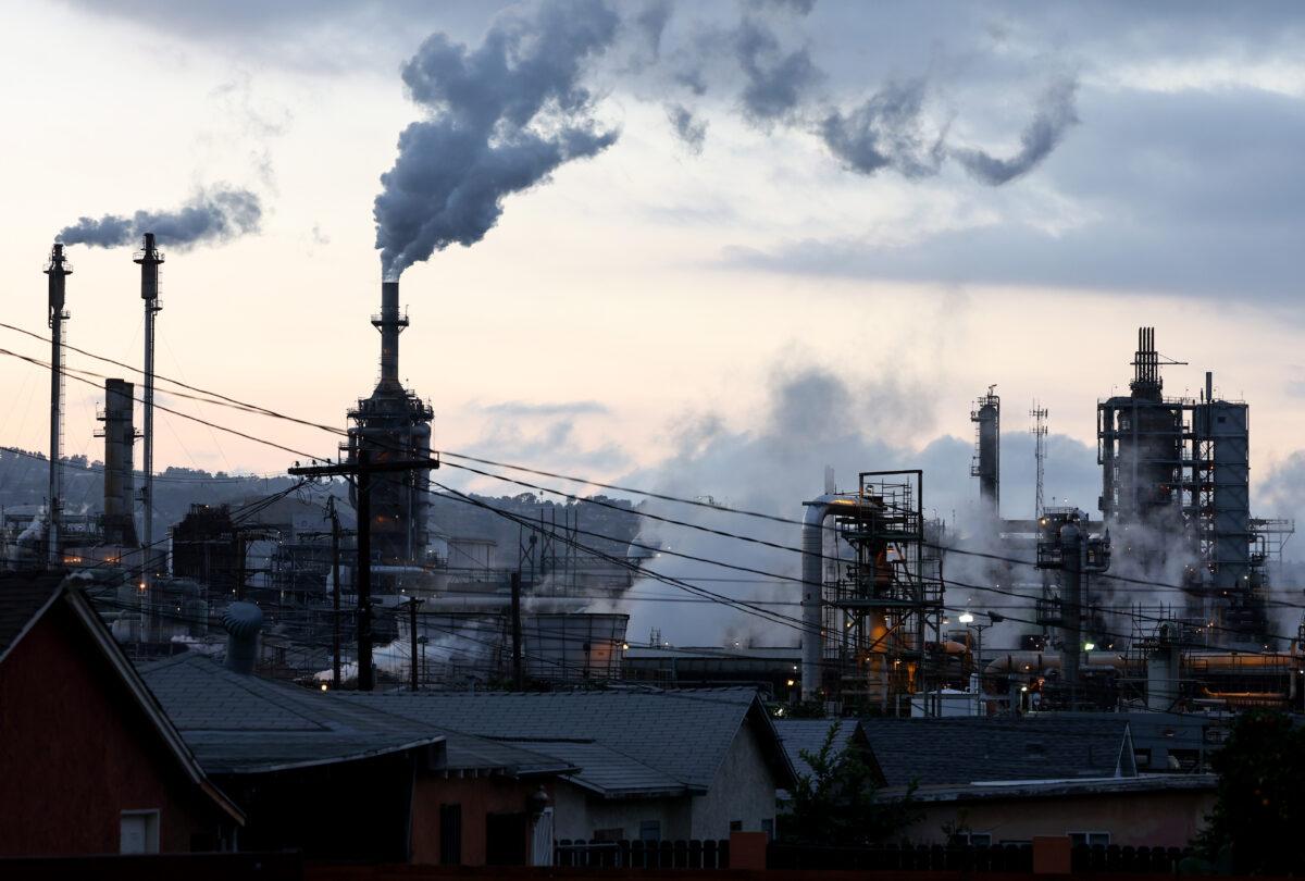 The Phillips 66 Los Angeles Refinery Wilmington Plant in Wilmington, Calif., on Nov. 28, 2022. (Mario Tama/Getty Images)
