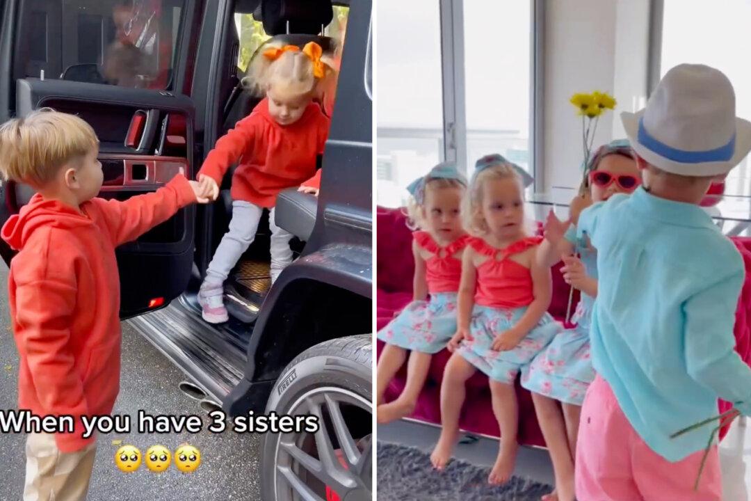 Little Gentleman Learns to Treat Women Respectfully by Being an Amazing Big Brother to His 3 Sisters