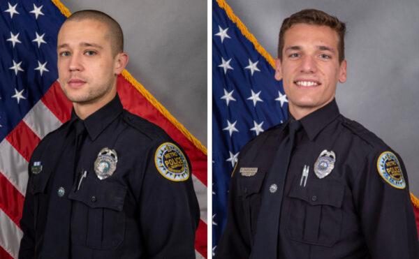 Officers Michael Collazo (L) and Rex Englebert, of the Nashville Police Department, in undated photos. (Nashville Police Department)