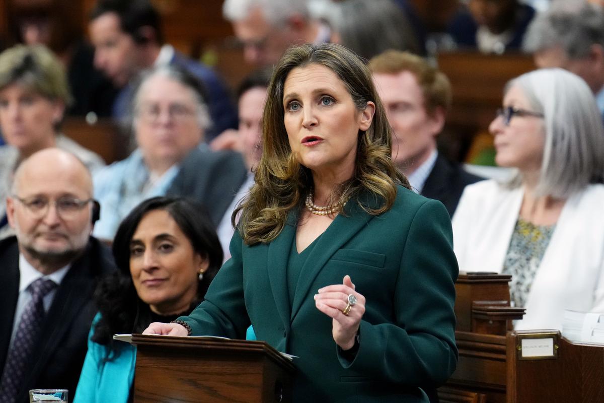 Freeland Touts Economy’s Strength, Announces Affordability Measure