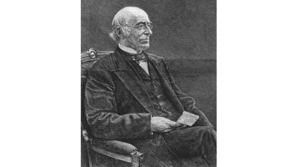 William Lloyd Garrison, engraving from a 1879 newspaper. (Public Domain)
