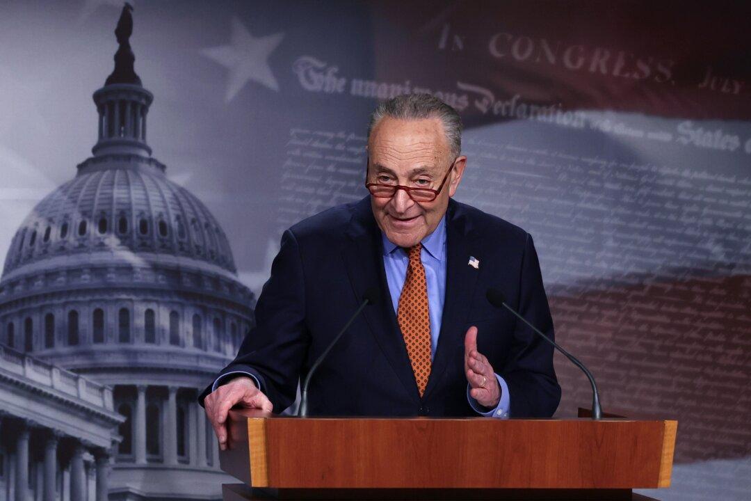 Senate Majority Leader Schumer Urges Protesters to Remain Peaceful After Trump Arraignment
