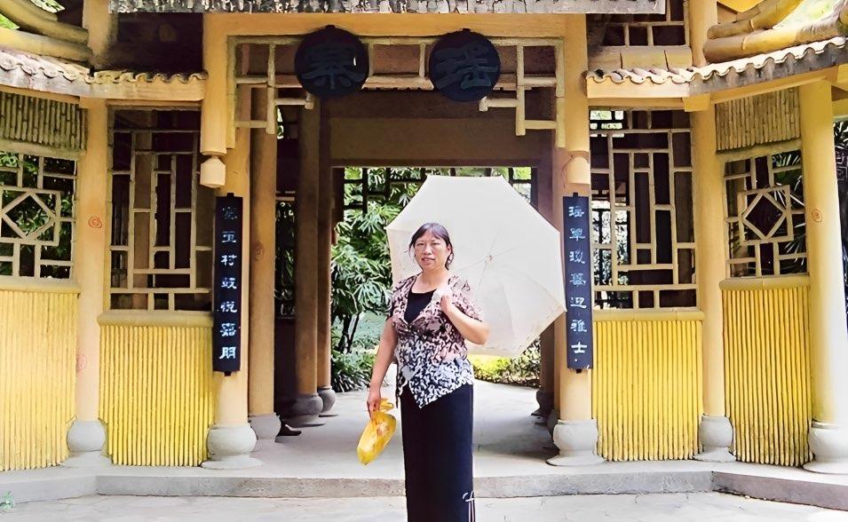 Steven Wang's mother, Liu Aihua, in Liuzhou, Guangxi Province, China, in 2007. Liu was sentenced to four years in prison in China for her faith in March 2023. (Courtesy of Steven Wang)