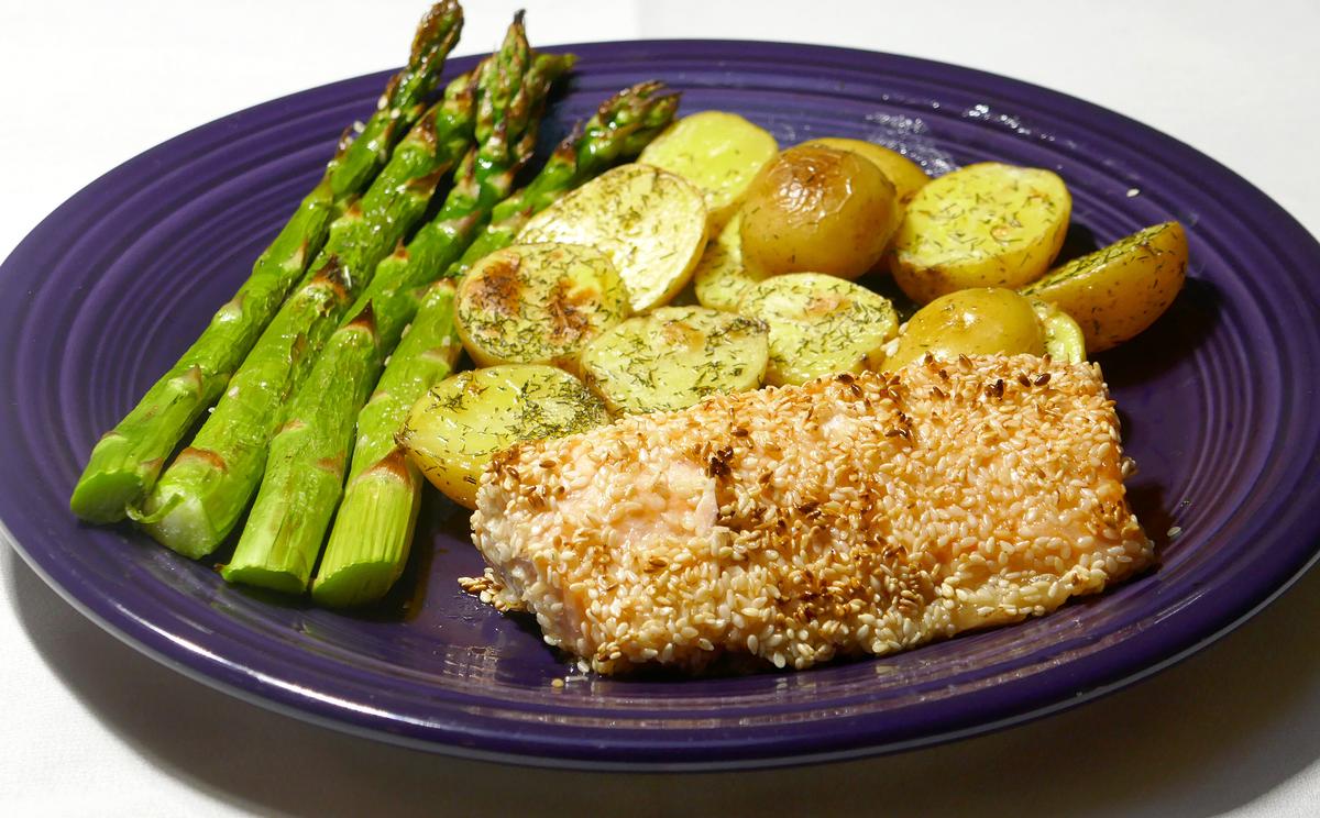 Welcome Spring With Sheet-Pan Sesame Salmon