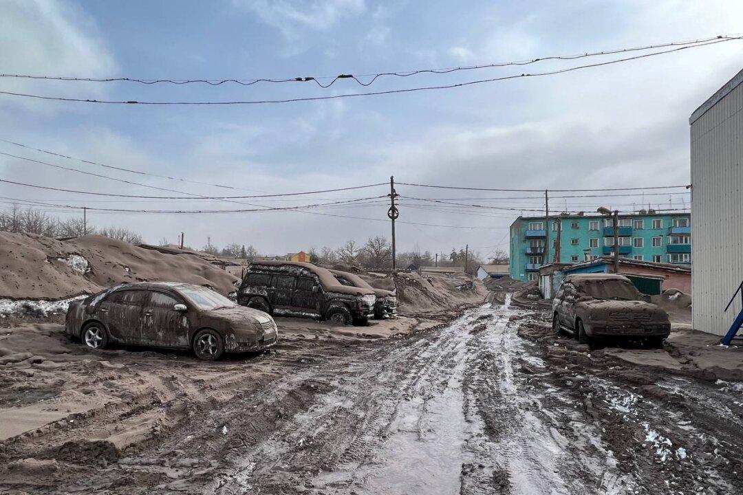 Volcano Erupts in Russian Far East, Carpeting Villages in Ash