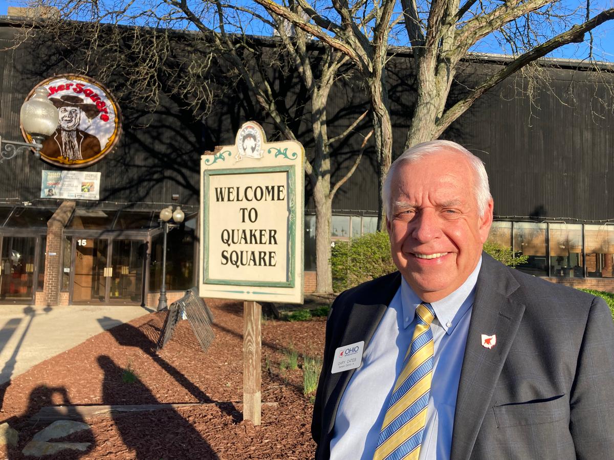 Gary Cates, a former Ohio lawmaker, attends the Summit County Republican Party's Lincoln Day Breakfast in Akron, Ohio, on April 13, 2023. (Janice Hisle/The Epoch Times)