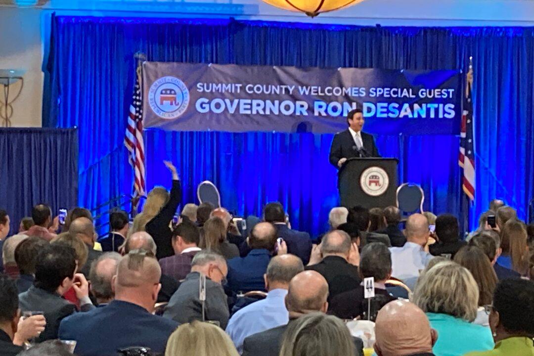 DeSantis Decries ‘Woke-Mind Virus’ in Speech to Ohio Republican Faithful