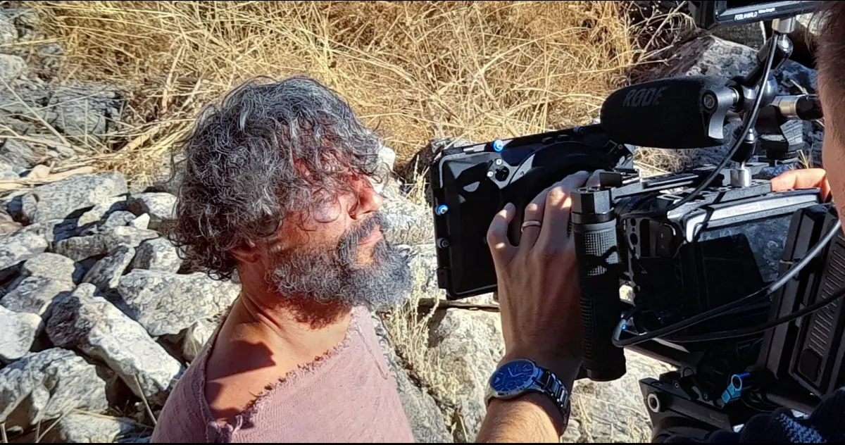 Behind the scenes for the Epoch TV documentary “Socrates Secrets.” (Courtesy of Alex Mur)