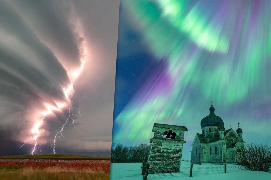 PHOTOS: Storm Chaser Captures Multicolored Auroras Dancing Over Canadian Prairies, Surreal Storms