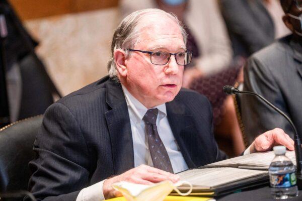 Acting Director of the National Institutes of Health Dr.Lawrence Tabak testifies on Capitol Hill in Washington, D.C., on May 17, 2022. (SHAWN THEW/POOL/AFP via Getty Images)
