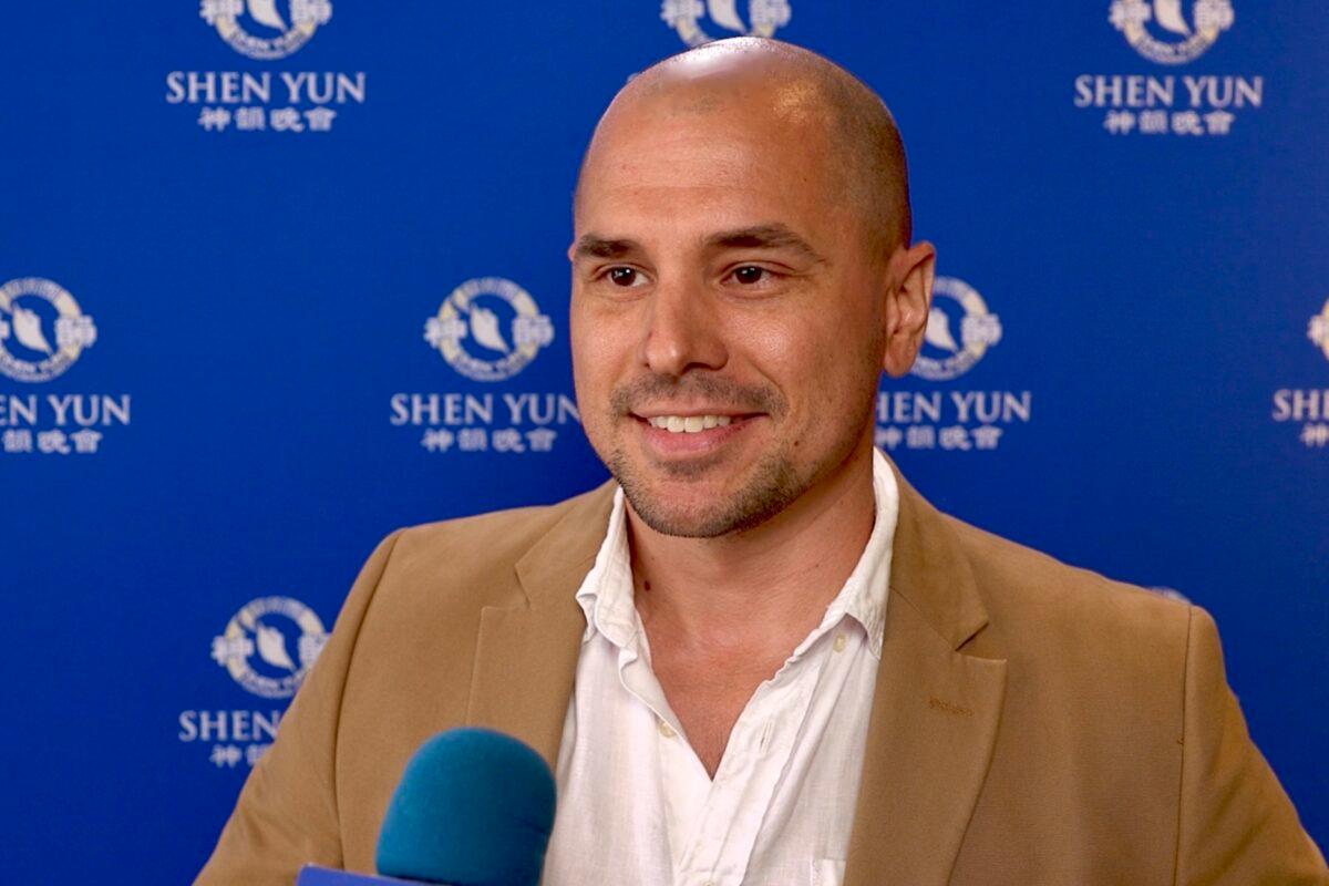 Pearson Sharp at the Shen Yun Performing Arts at the San Diego Civic Theatre in San Diego, Calif., on April 23, 2023. (NTD)