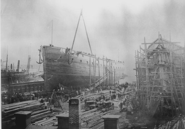 The William H. Webb Ship Yard during the American Civil War, New York City, circa 1863. (Archive Photos/Getty Images)