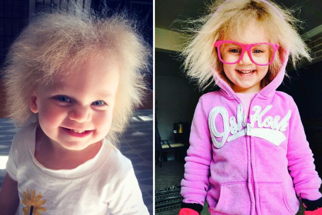 Adorable Girl With the Nickname ‘Baby Einstein 2.0’ Has Blonde Hair That Grows in Multiple Directions