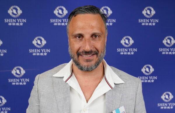 Jason Arraj, the principal and founder of Forward Legal, enjoyed Shen Yun Performing Arts at the Sydney Lyric Theatre in Sydney, Australia, on April 28, 2023. (NTD)