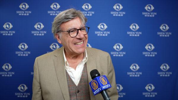 Serge Razza enjoyed Shen Yun at the Palais des Congrès in Paris on April 27, 2023. (NTD)