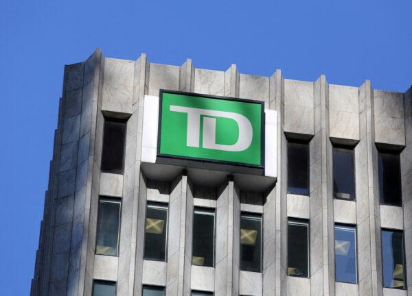 The Toronto Dominion (TD) bank logo is seen on a building in Toronto on March 16, 2017. (Chris Helgren/Reuters)