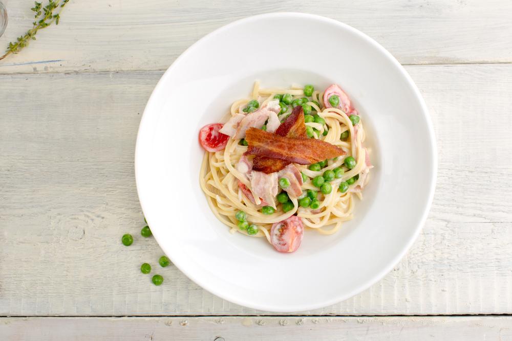 Roman Restoration: Pasta Carbonara With Sweet Peas