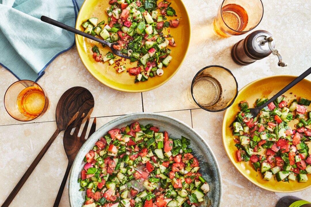 Everyday Tomato and Cucumber Salad With Dad’s Salad ‘Whisky’