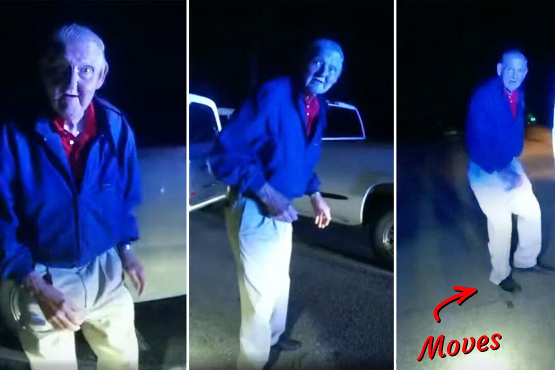 VIDEO: Patroller Stops Old Man for Failure to Stay in Lane, Gets Surprise Two-Step Lesson on Roadside