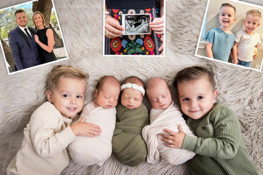 Surprised Parents of Twins Give Birth to Triplets, Love Their Huge Happy Family