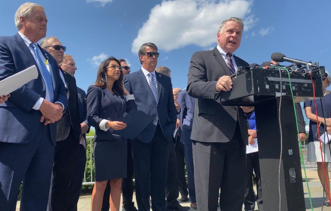Rep. Higgins, a Former Sheriff, Physically Removes Heckling Activist From Capitol News Conference