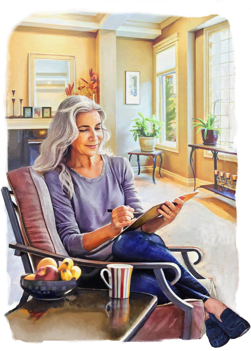 In this suggested exercise, writing a letter to your grandchildren (real or imaginary) encourages you to reflect on your life, draw meaning from it, and pass on some wisdom—to yourself as well as to your grandchildren. (Biba Kayewich)