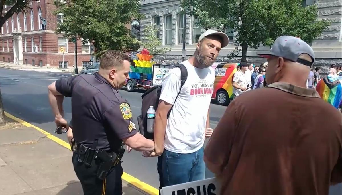 VIDEO: Christian Man Arrested While Preaching at Pennsylvania Pride Event