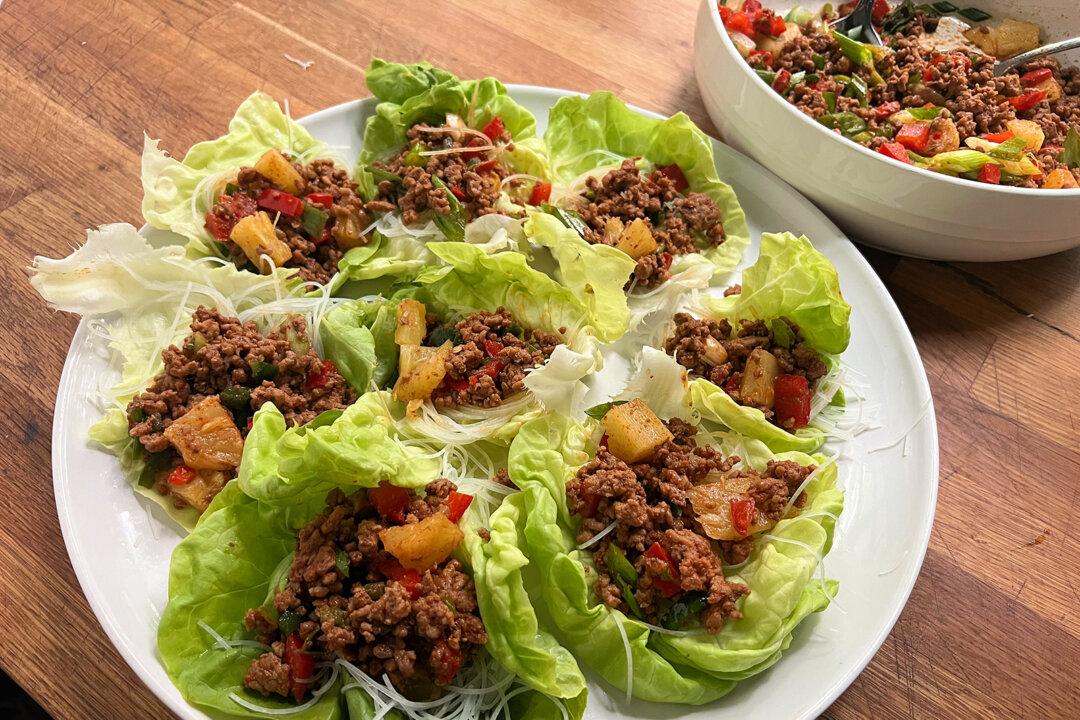 Red Curry Pork and Pineapple Lettuce Wraps