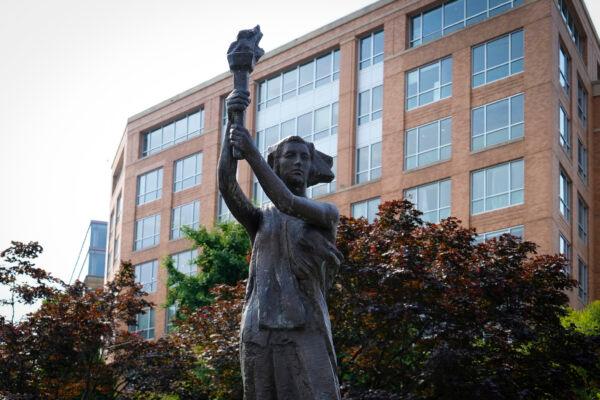 Victims of Communism Memorial in Washington on June 9, 2023. (Madalina Vasiliu/The Epoch Times)