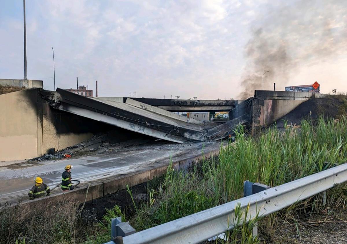 Major Interstate Collapses in Philadelphia After Tanker Truck Bursts Into Flames