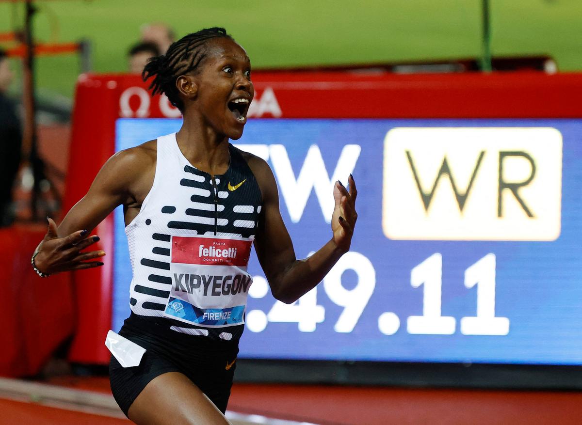 Shocked Kipyegon Adds 5,000m World Record to 1,500m Mark in Paris
