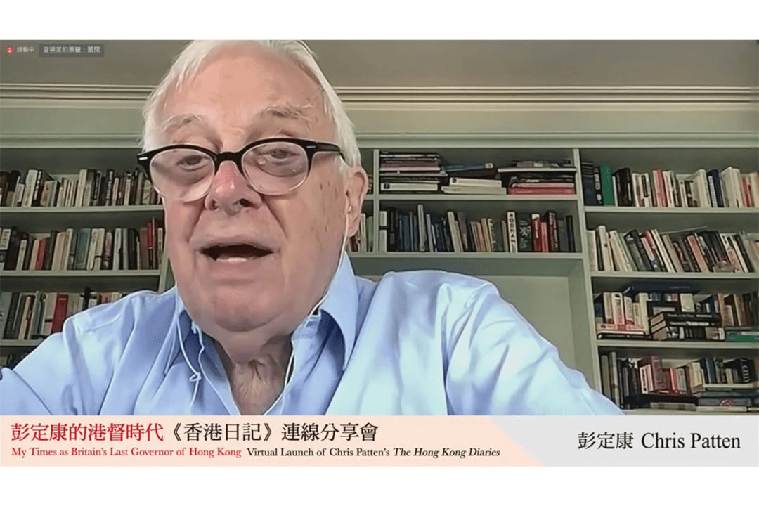 Last Governor of Hong Kong Chris Patten Says the CCP Tries to Rewrite History