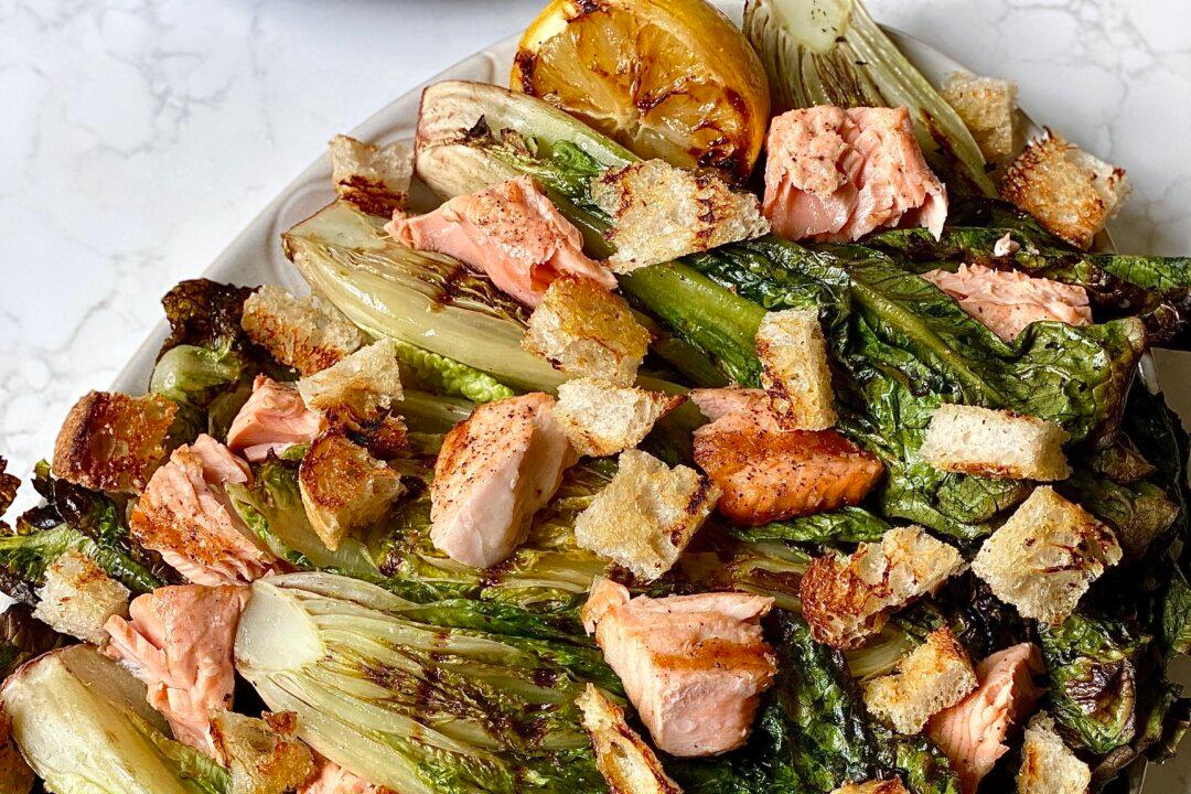 I’m Living Off This Grilled Salmon Caesar Salad All Summer Long