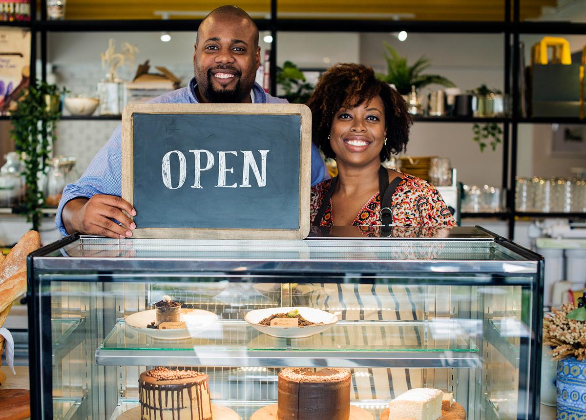 The "Diner Play" features the belief in the importance of a nuclear family and includes a reunion of the husband-wife diner owners. (<a href="https://www.shutterstock.com/image-photo/cake-cafe-owners-open-sign-1075072892">Rawpixel.com</a>/Shutterstock)