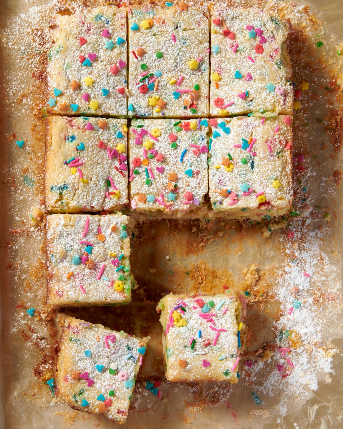 This Confetti Gooey Butter Cake Is the Mashup Dessert of Your Childhood Dreams
