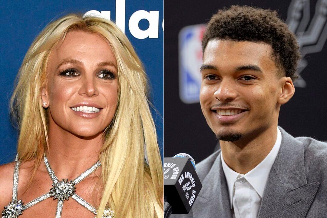 Video Shows Britney Spears Inadvertently Hit Herself in the Face in Encounter With Victor Wembanyama