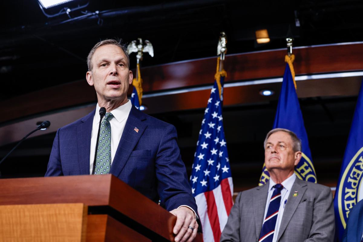 House Freedom Caucus Chairman Rep. Scott Perry (R-Pa.) speaks during a news conference on the debt limit negotiations at the U.S. Capitol in Washington on March 10, 2023. (Anna Moneymaker/Getty Images)
