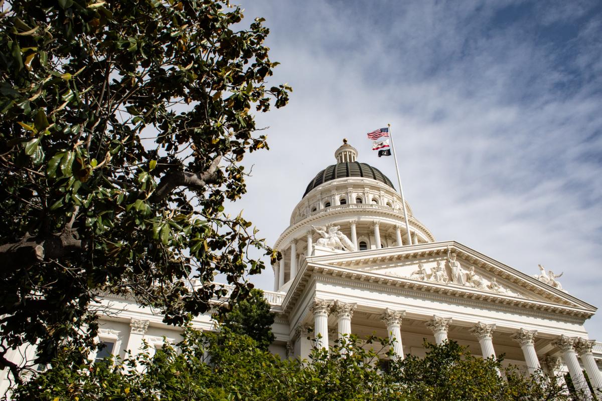 The California state Capitol in Sacramento on April 18, 2022. (John Fredricks/The Epoch Times)
