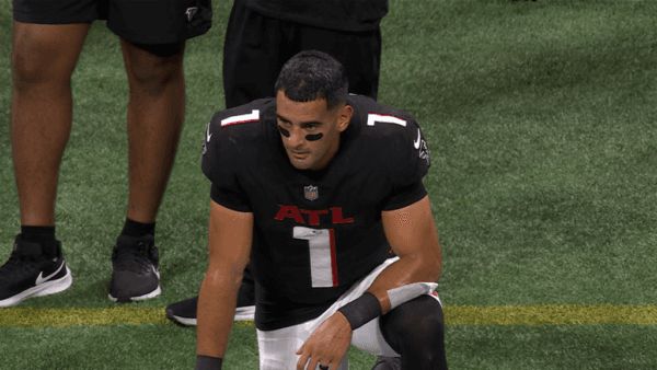 Marcus Mariota of the Atlanta Falcons as featured in the "Quarterback" docuseries. (Netflix)