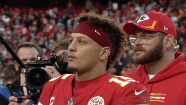 Starting quarterback Patrick Mahomes (C) of the Kansas City Chiefs as featured in "Quarterback" docuseries. (Netflix)