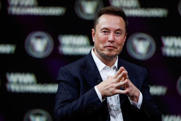 Elon Musk, CEO of SpaceX and Tesla, at the Porte de Versailles exhibition center in Paris, France, on June 16, 2023. (Reuters/Gonzalo Fuentes/File Photo)