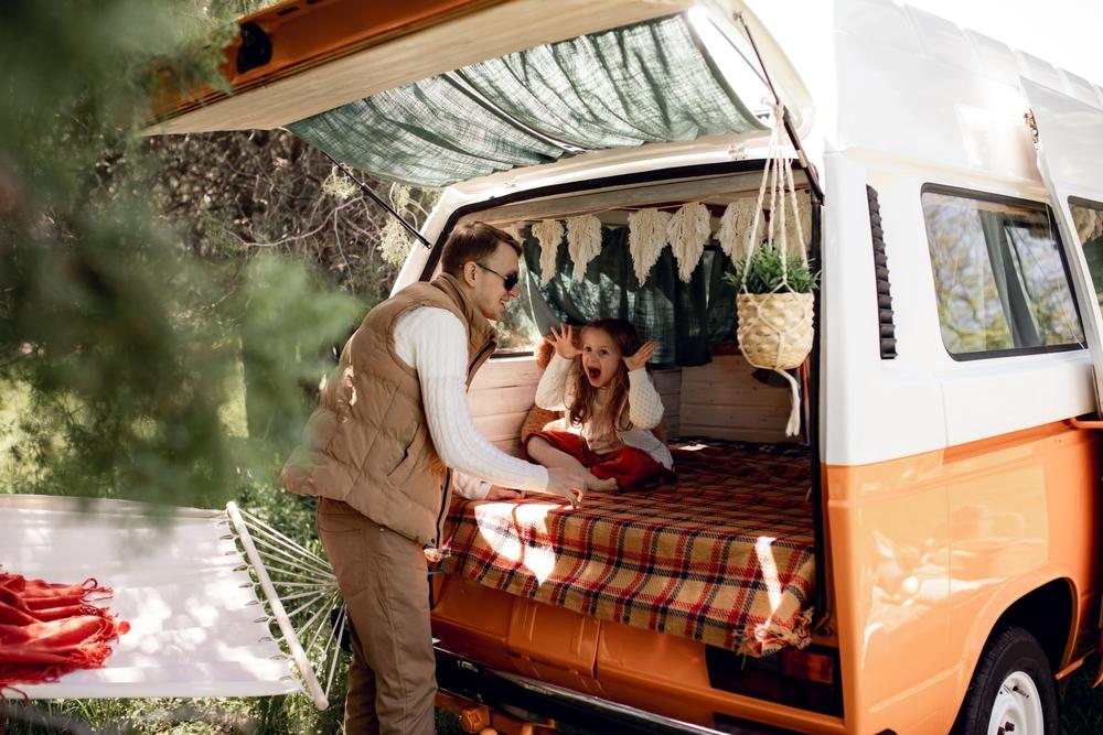 Van-based campers are perfect for spontaneous adventures for solo travelers, couples, or a family with a young child, and can double as daily transportation. (katyagorphoto/Shutterstock)
