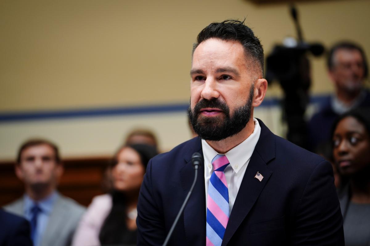 Whistleblower Joseph Ziegler, IRS Criminal Investigator, testifies before the Full Committee on Oversight and Accountability at a hearing about the Biden Criminal Investigation at the U.S. Congress in Washington on July 19, 2023. (Madalina Vasiliu/The Epoch Times)