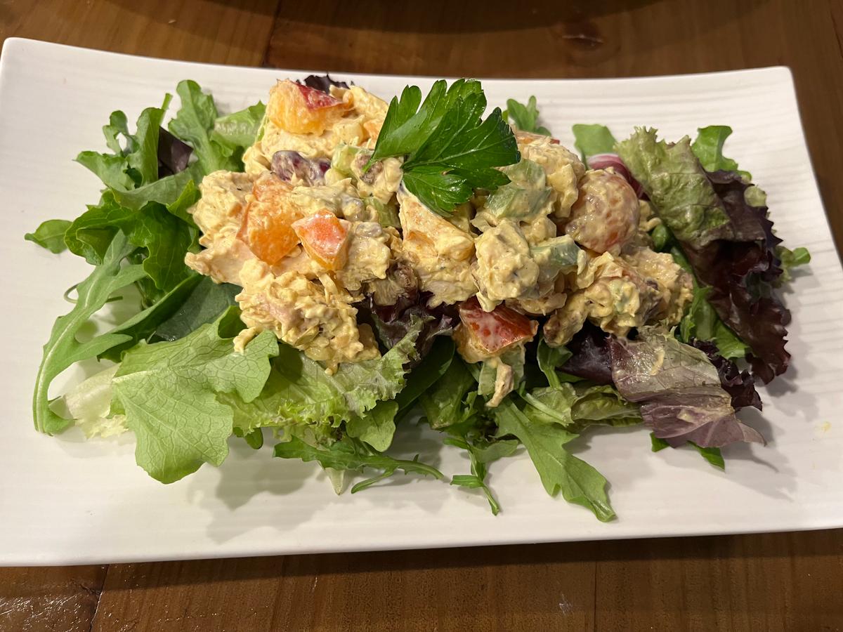 Curried Summer Fruit Chicken Salad Cools the Kitchen