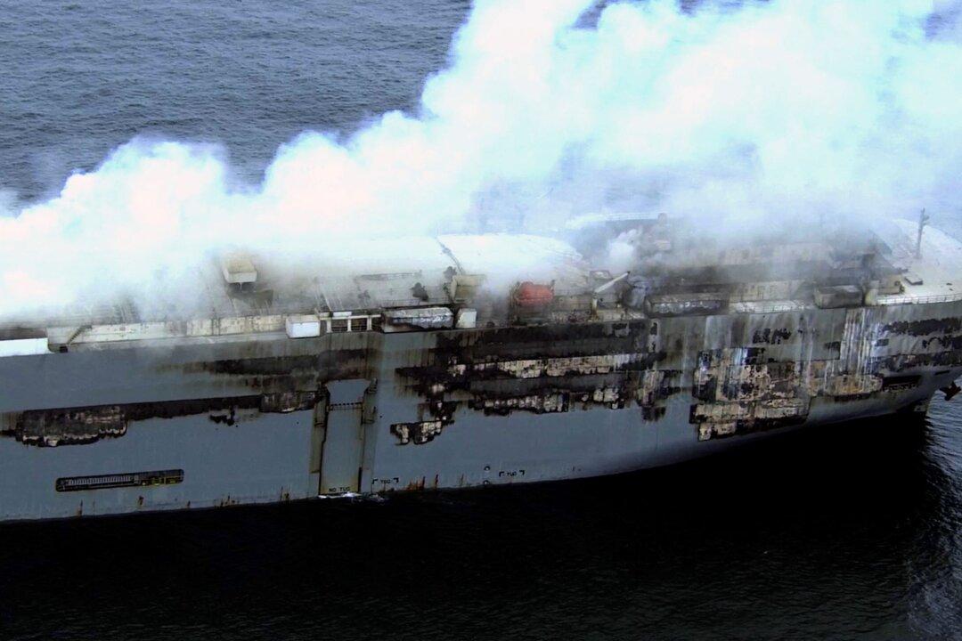 Salvage Crews Begin Towing Burning Cargo Ship to New Location Off Dutch Coast as Smoke Eases